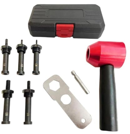 Gralara Rivet Drill Attachment for Electric Rivet Machine with Comfortable Handle for Furniture and Door Assembly, M3 M8