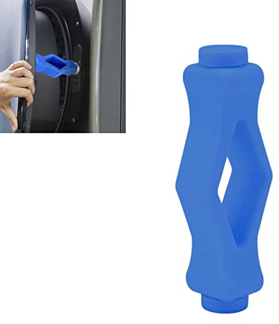 Washing Machine Door Prop, Front Load Washer Door Prop Holder Mouth Shape Strong Magnet Front Load Stopper for Home Drying Laundry Room (Blue)