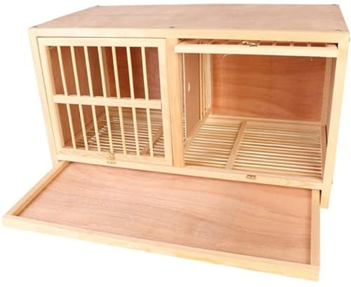 Solid Wood Bird Cage Nest Box for Pigeons - Pairing and Racing Supplies with Rotating Door Bolt