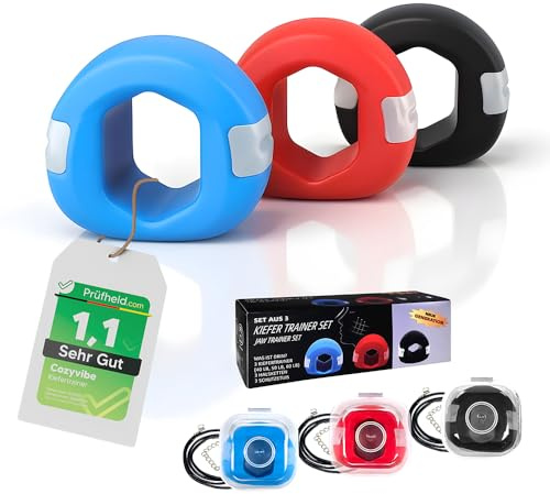[ Test SEHR GUT *] COZYVIBE Jawline Trainer & Kiefertrainer – Doppelkinn Entferner & Jawline Exerciser für effektives Kiefertraining & Muskelaufbau – Fitness & Sport Geschenke für Männer & Frauen