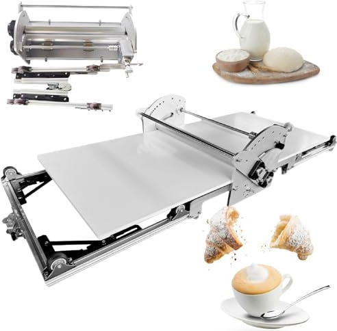XEEAOFE Macchina Pieghevole per Stendere la Pasta, Macchina Elettrica per Stendere la Pasta in Acciaio Inox con Spessore Regolabile (2-30 mm) per Fare Pizze, Croissant e Sfoglia