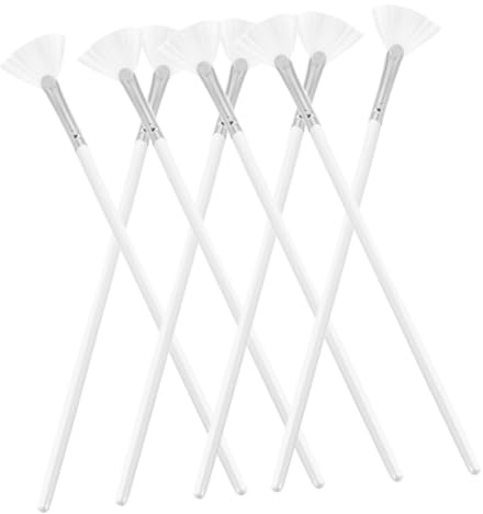 Cabilock 8 pezzi Pennelli Maschera Viso con Manico Lungo Morbidi e Leggeri per Applicazione Uniforme di Mascherine Fai da Te e Strumenti Trucco Professionali per Uso Personale