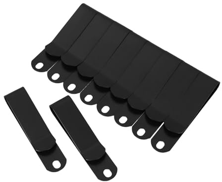 MAGICLULU 10 Pièces Lot de Clips Ceinture Métalliques Robustes pour Téléphones Pince à Ressort Légère et Compacte Crochet de Fixation Multifonction pour Outils et Voyages