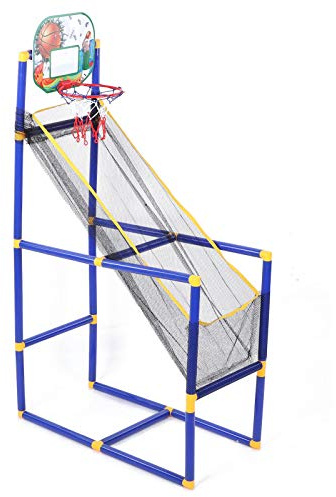 SENECESLI Soporte de Baloncesto para Niños con Tablero de Red, Base Estable y Baloncesto de PU para Jugar en Interiores y Exteriores, Adecuado para Ejercicio Infantil (S)
