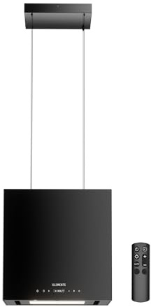 KB ELEMENTS Inselhaube, dunstabzugshaube insel freihängend, Dunstabzugshaube mit 1000m³/h starke Saugleistung, Brushless-Motor, mit Fernbedienung, Touch-Gestensteuerung