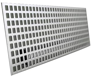 Schlögel 2mm Aluminium Lochblech Qg 10-15, Fenstergitter Alu-Lochblech Zuschnitte eins. Folie 850x1000