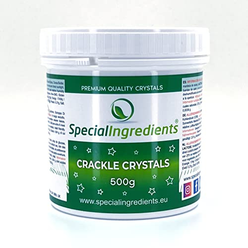 Special Ingredients Crackle Crystals Knallbrause 500g Höchster Qualität, GVO-frei, Ideal für Kuchen, Bonbons und Eiscreme | Knallbrause Knisterzucker für Kuchen, Mousses, Eiscremes, Sorbets, Gelees, Cupcakes, Patisserie, Desserts und Cocktails