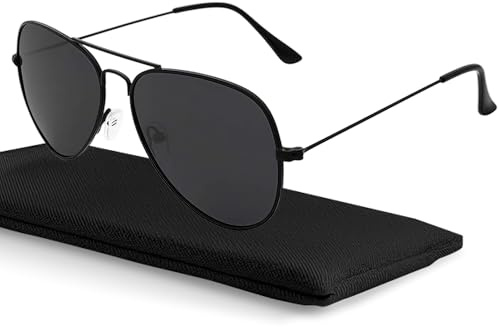 livho Sunglasses for Men Women Aviator Polarized Metal Mirror UV 400 Lens Protection