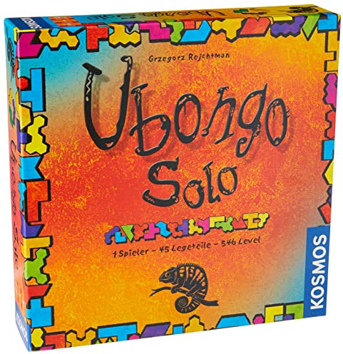 Kosmos FKS6942030 694203 Ubongo Solo, 1 Spieler 45 Legeteile 546 Level, Knobelspaß und Legespiel, Brettspiel ab 8 Jahre