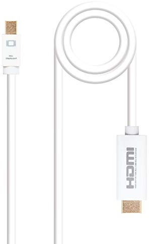 ADAPTADOR CONVERSOR NANO CABLE MINI DISPLAYPORT A HDMI 2M BLANCO