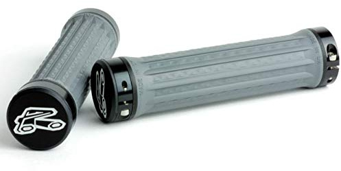 Renthal Traction Lock-On Grips - Med Grey, Medium Compound/Mountain Bike MTB Locking Handlebar Part Comfort Handle Bar Trail Enduro Downhill Off Road Riding Cycle Accessories Cycling Component Pair