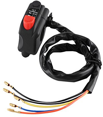 Keenso Motorrad Lenker Schalter, Motorrad 7/8 Lenkerhalterung Wasserdicht EIN Aus Start Schalter