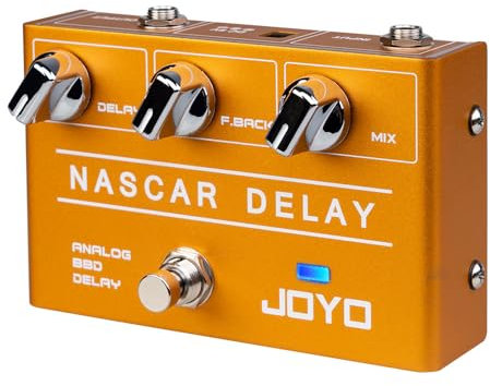JOYO Analoges Delay-Effektpedal der R-Serie, Vintage, warmer natürlicher Klang für sentimentale E-Gitarre Solo (Nasscar R-10)