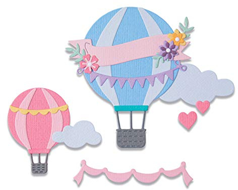 Sizzix Thinlits Stanzschablonen 10PK Heißluftballon von Olivia Rose, 665183