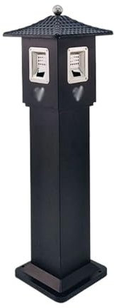 Standaschenbecher Aschenbecher aus Edelstahl, öffentlicher Raucherbereich, bodenstehend, Rauchlöschsäule, Hotel, Außenbereich, Zigarettenkippen, Mülltonne Aschenbecher Outdoor/Aschenbecher(Schwarz)