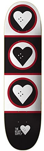 Centrano Unisex – Erwachsene Squad Skateboard Deck, Schwarz/Weiss, 8.5
