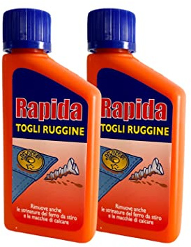 TOGLIRUGGINE RAPIDA RIMUOVE RUGGINE - CALCARE - E LE STRINATURE DEL FERRO DA STIRO (2 Pezzi 100Ml)