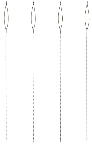 The Beadsmith Basic Elements Agujas plegables para ojos – 2.5 pulgadas de largo – Alambre trenzado flexible – Ojo grande, fácil de enhebrar – 4 agujas extra finas