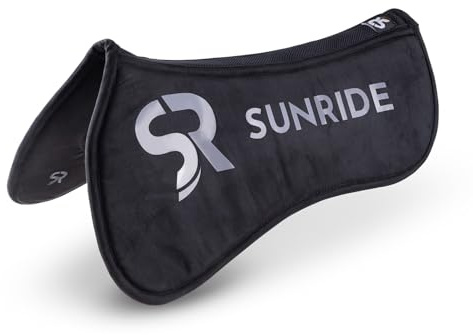 SUNRIDE Sattelpad/Korrekturpad für Pferde (Cloud One) Dressur - einzigartige 3D-Zonen-Dämpfungstechnologie - gesundheitsfreundliches Material - ergonomisch, rutschfest - schwarz (16 Zoll)
