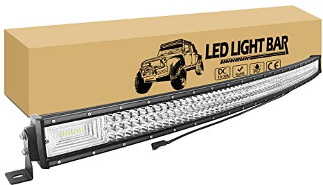 RIGIDON 52 Zoll 132cm 675W Gebogen LED Arbeitsscheinwerfer Bar, Led lichtbalken 12V 24V 6000K lichtleiste KFZ, Offroad Scheinwerfer Wasserdicht für Auto SUV ATV UTV LKW 4x4 Nebelscheinwerfer