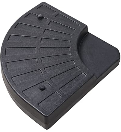 METRO Professional Lest de Parasol, béton/Plastique, 65 x 49 x 8,5 cm, avec poignée, 30 kg, Noir