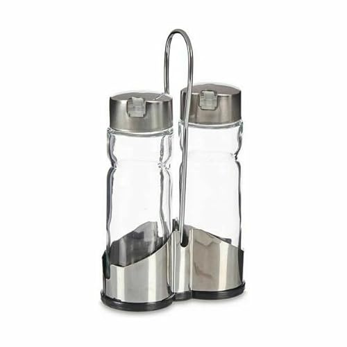 Vivalto Set de Aceitera y Vinagrera Transparente Metal (12 Unidades)
