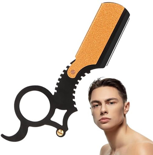 Maquinilla de afeitar de peluquero | Cartucho de afeitar manual para dedos de barbero - Productos de belleza para hombres para el hogar, campamentos, aventuras al aire libre, salones de Honhoha