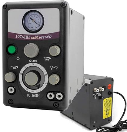 DPDZSW Kit Macchina per Incidere Pneumatica per Gioielli,Bulino Pneumatico a velocità Regolabile 400-800Giri/Min, Strumento per Microincisione Manipolo per Gioielli Artigianali E Ferro Battuto