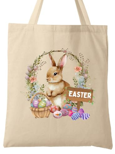 Second Ave Cute Bunny Rabbit Easter Bag Easter Egg Hunt Basket Gift Bag