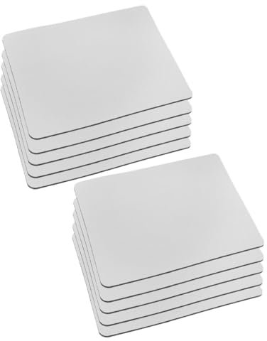 SEWACC 10stücke Schreibtischunterlage Mauspad Sublimations-rohlinge Blanko-mauspads Für Computer Glatte Oberfläche rutschfeste Gummiunterseite Für Büro Home Gaming Und Studium