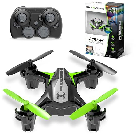 Sky Viper Dash Nano Performance RC Drone, Fast Safe Indoor Flying, Rechargeable Battery