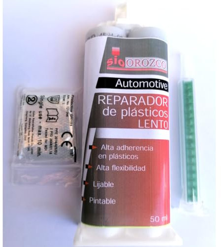 Adesivo Bicomponente Riparatore di Plastica Lento 50 ml