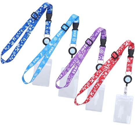 Kreuzfahrt-Schlüsselband mit Kartenhalter, einziehbare Schlüsselbänder für den Hals mit Kartenhalter, Kartenhalter, einziehbares Schlüsselband mit Kartenhalter, glitzerndes Schlüsselband, Kartenhalter