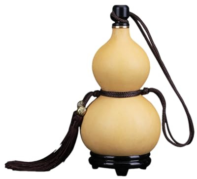 Botellas De Calabaza,Botella De Calabaza Natural,Jarras de calabaza Feng Shui Hu Lu con borla | Adorno de calabaza Feng Shui chino Hu Lu, botella de agua portátil para exteriores con tapón, colgante d