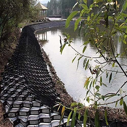 SAFWELAU Dalles Stabilisateur Gravier Grille Géocellule pour Les Pentes Ou Les Zones Planes, Grilles Géo Perméables - 6,5 Pieds / 10 Pieds / 13 Pieds / 16,5 Pieds / 20 Pieds de Largeur(6x10m/19.7x32.8