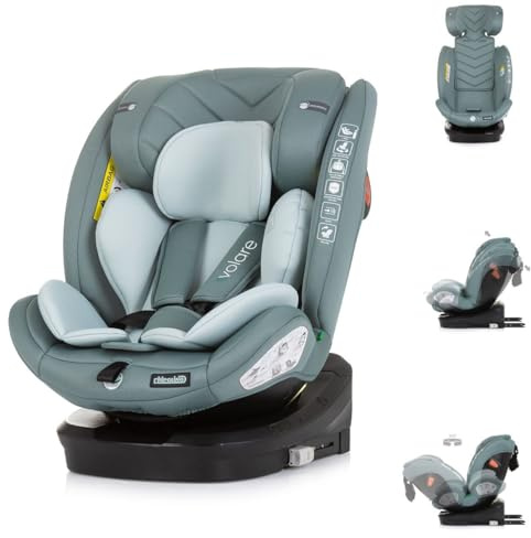 Chipolino Barnstol, volare i storlek (40–150 cm) Isofix, roterbar, SPS, topp Tether, färg: grön