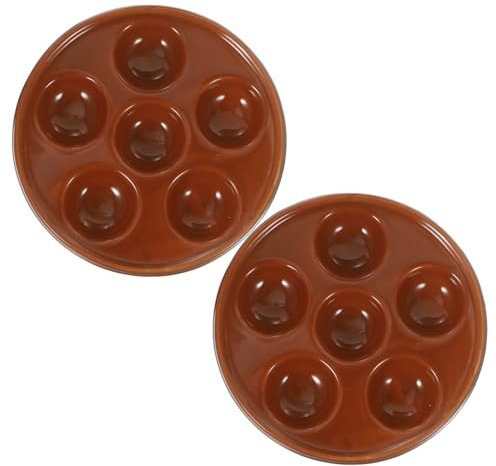 WEKADRIN 2pcs Ceramic Escargot Baking Pan Kitchen Utensil for Cooked Snails Dishwasher Safe Ergonomic Design Even Heating for