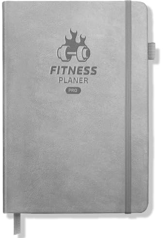 BIROYAL Premium Gym Buch für Hochintensiv-Trainierende, Täglicher Platz für 12 Kraftübungen & 5 Cardio-Sessions, Trainingstagebuch, Trainingsbuch Krafttraining, Fitness Journal für Gym, Heimtraining