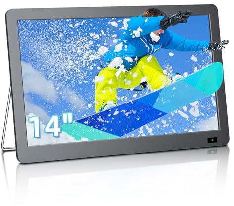 Erasiny 14 Inch Portable TV, Small 1080P Television with Speakers, ATSC Tuner with Antenna, HDMI/USB/AV Inputs, Battery Powered TV for Camping, Car, RV, Travel, Home