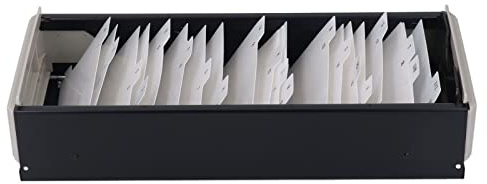 ACOGEDO Indexkorthållare med Transparent Täckning för 800 Visitkort - A Till Z File Organizer, Black Iron & Plastic, Expanderbar Design (Svart)