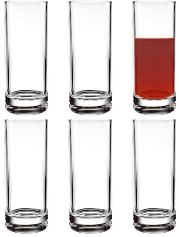Verres de Cuisine, Grands Verres Hauts de 29cl, Gobelets Réutilisables 6 Pièces Pour Eau Bière Whisky Vin Café Glacé Cocktail Patio Bord De Piscine Maison Et Extérieur