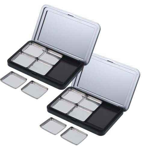 ELAYARD 2 set Palette Vuote per Ombretti e Blush Contenitori Resistenti in Materiale Durevole Custodie Compatte per Trucco Portatile e Organizzazione Colori