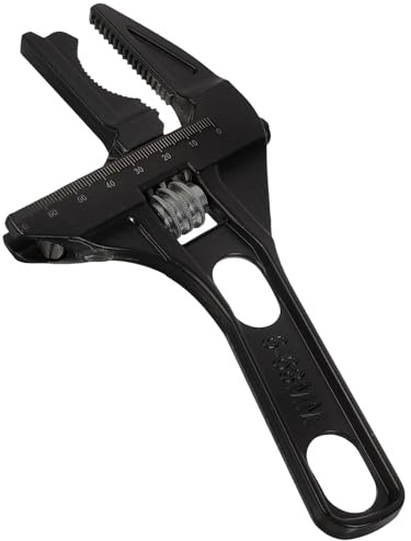 NAMOARLY Chiave Idraulica in Alluminio Leggera Multiuso per Impianti Bagno e Riparazioni Domestiche Manico Corto Ergonomico per Facile Utilizzo e Trasporto