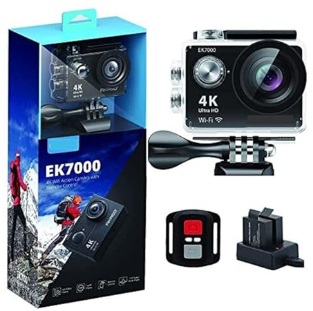Caméra d'action EK7000 4K avec stabilisation d'image, caméscope DV étanche Ultra HD, caméra de Sport 12MP