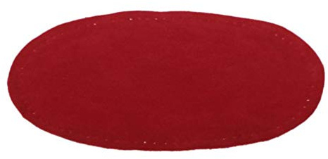 Zeagro Ovale Ellenbogen-/Knieflicken zum Aufnähen, Wildleder, für Pullover, Reparatur, Basteln, Rot, 1 Paar