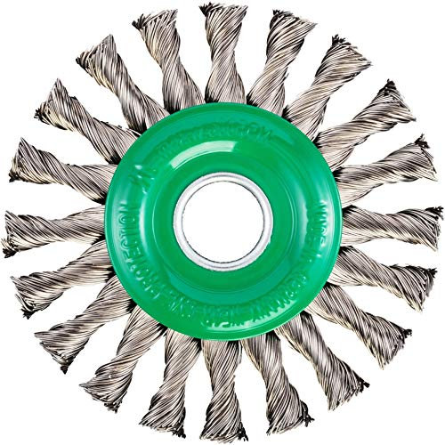 LUKAS Rund-Drahtbürste BRVZ für Edelstahl 125x14 mm für Winkelschleifer gezopft