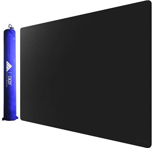 Cacoy 100x60cm Leder Schreibtischunterlage Rutschfeste Groß Mauspad Schwarz | Premium Kunstleder Schreibtisch Unterlage Wasserdicht Tischunterlage Leicht zu reinigende Erweitertes Mausmat für Büro & Home