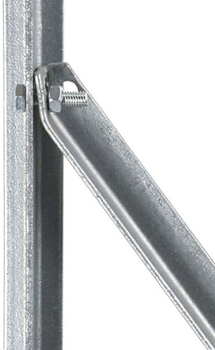 La zappa Rayo de tensión para valla de acero con orificios para fijación de malla de alambre soldada (200 cm, galvanizado)