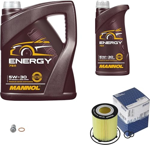 Inspektionspaket 6L MANNOL 5W-30 für B-Klasse W246 A-Klasse W176 W204 S204 | Motoröl MANNOL Energy 5W-30 Ölfilter Ablassschraube