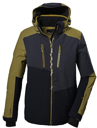 killtec Herren Skijacke/Funktionsjacke mit abzippbarer Kapuze und Schneefang KSW 70 MN SKI JCKT, blasses oliv, XXL, 41957-000